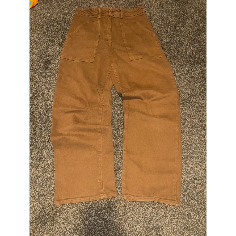 aritzia wilfred free riley carpenter pants in gold size 10
